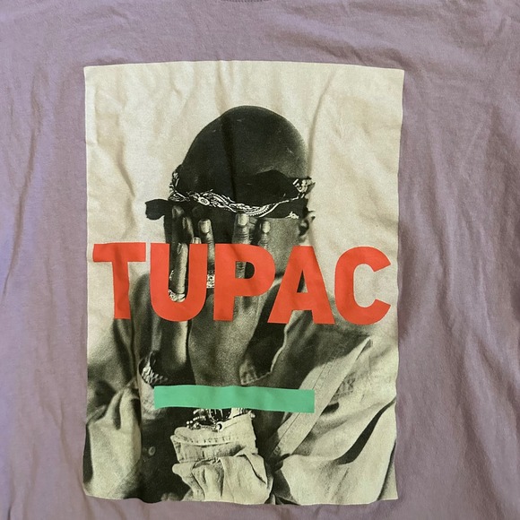 2Pac Graphic T Shirt‎ XXL Lavender Purple Hip Hop Rap Tee - Picture 3 of 4